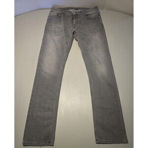 Robert Graham Mens Jeans Slim Straight Stretch 34x32 Casual Gray